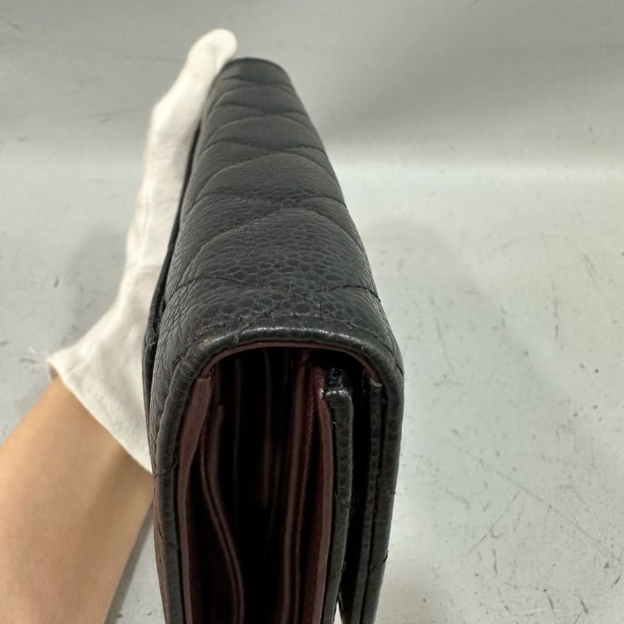 Chanel A31506 黑荔枝皮銀釦CF長夾-15