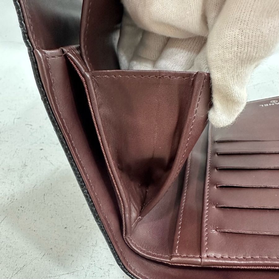 Chanel A31506 黑荔枝皮銀釦CF長夾-38