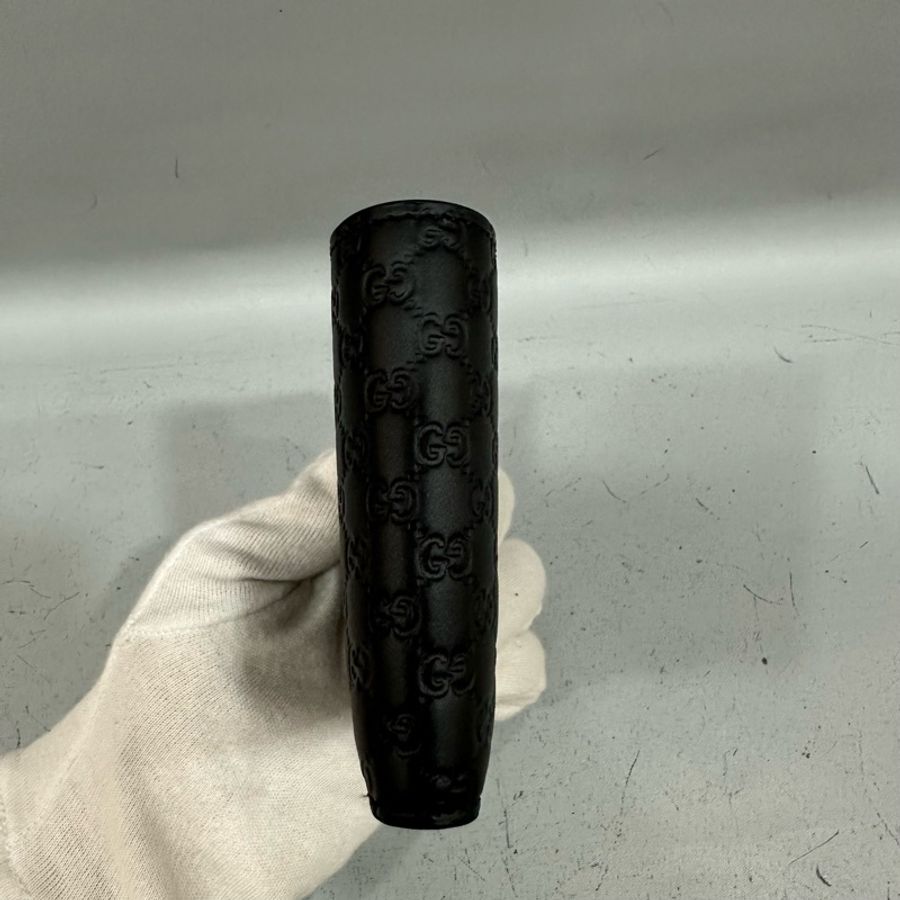 Gucci 260987 黑色牛皮壓紋GG短夾-2