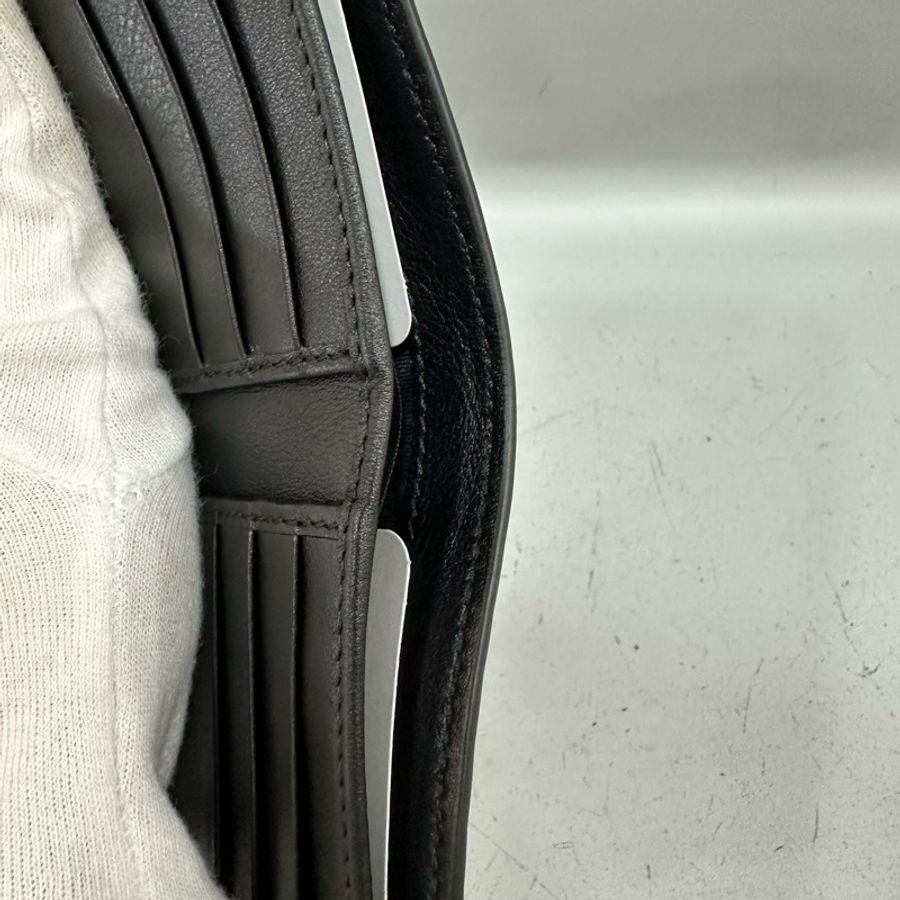 Gucci 260987 黑色牛皮壓紋GG短夾-13