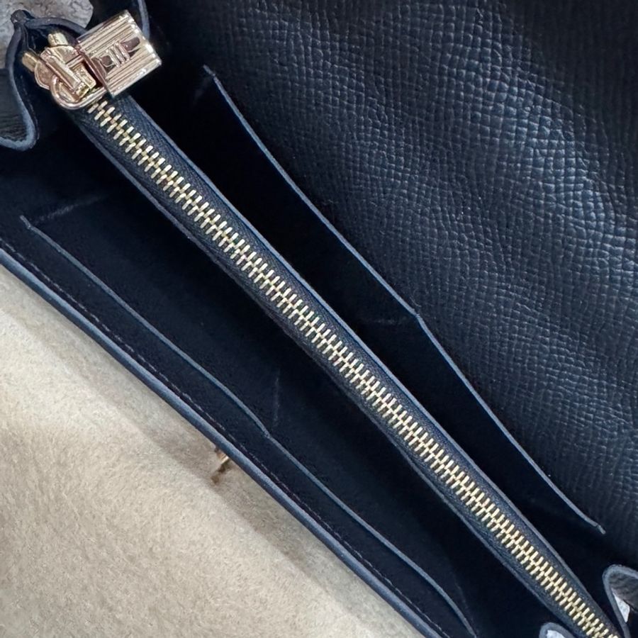 愛馬仕Hermes kelly to go Epsom皮 黑金色全配-1