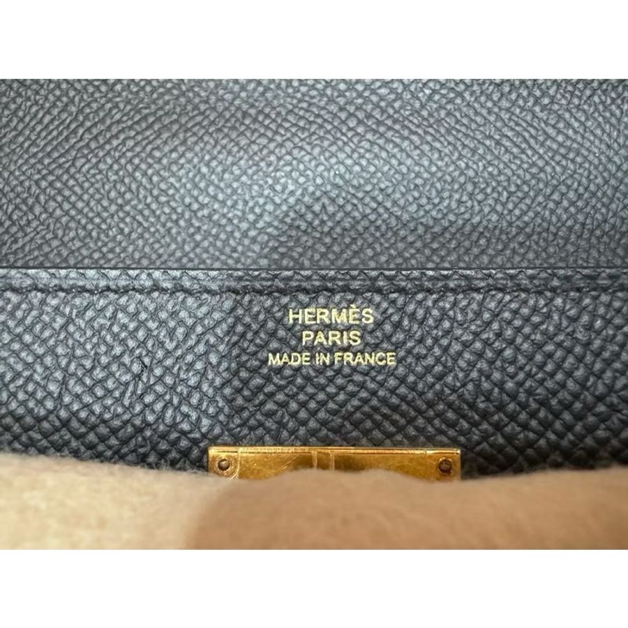 愛馬仕Hermes kelly to go Epsom皮 黑金色全配-6