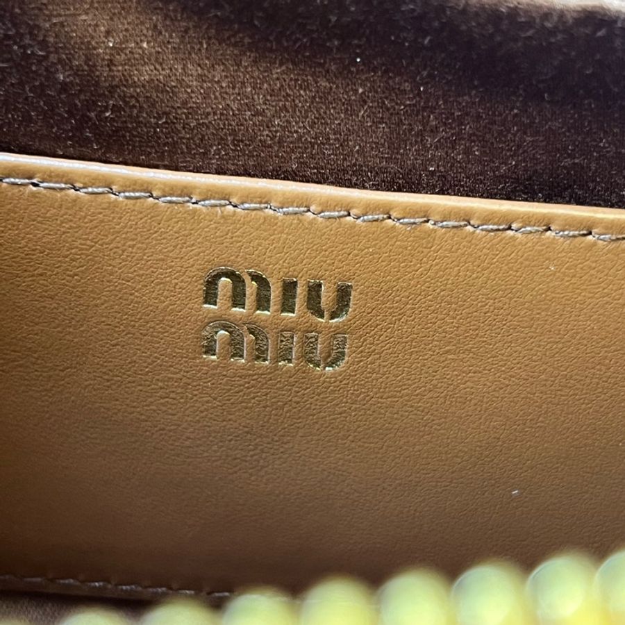 全新帶票MIUMIU保齡球mini包-8