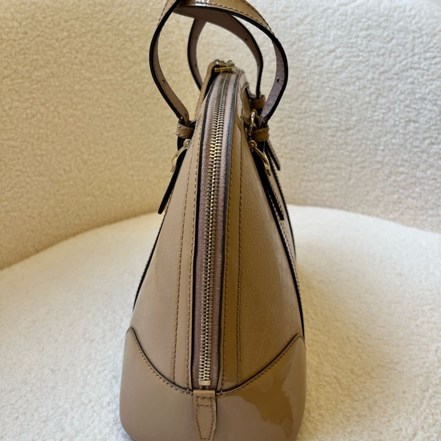 古馳純色漆皮壓紋單肩包斜挎包 GUCCI/古馳-2
