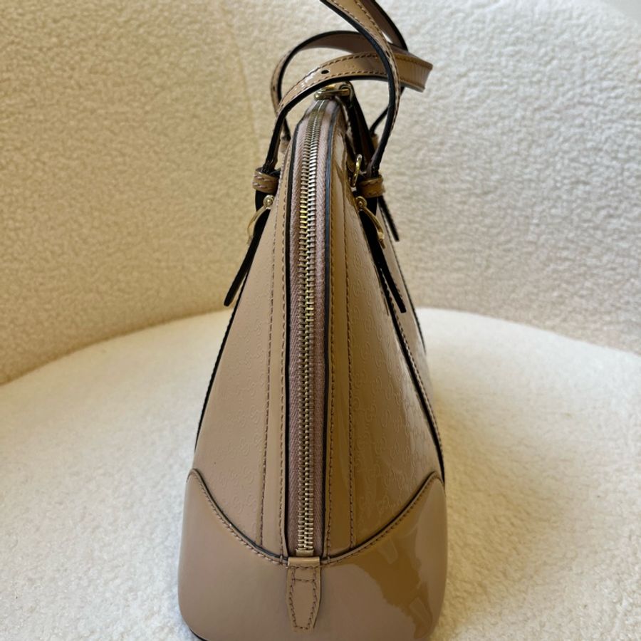 古馳純色漆皮壓紋單肩包斜挎包 GUCCI/古馳-3