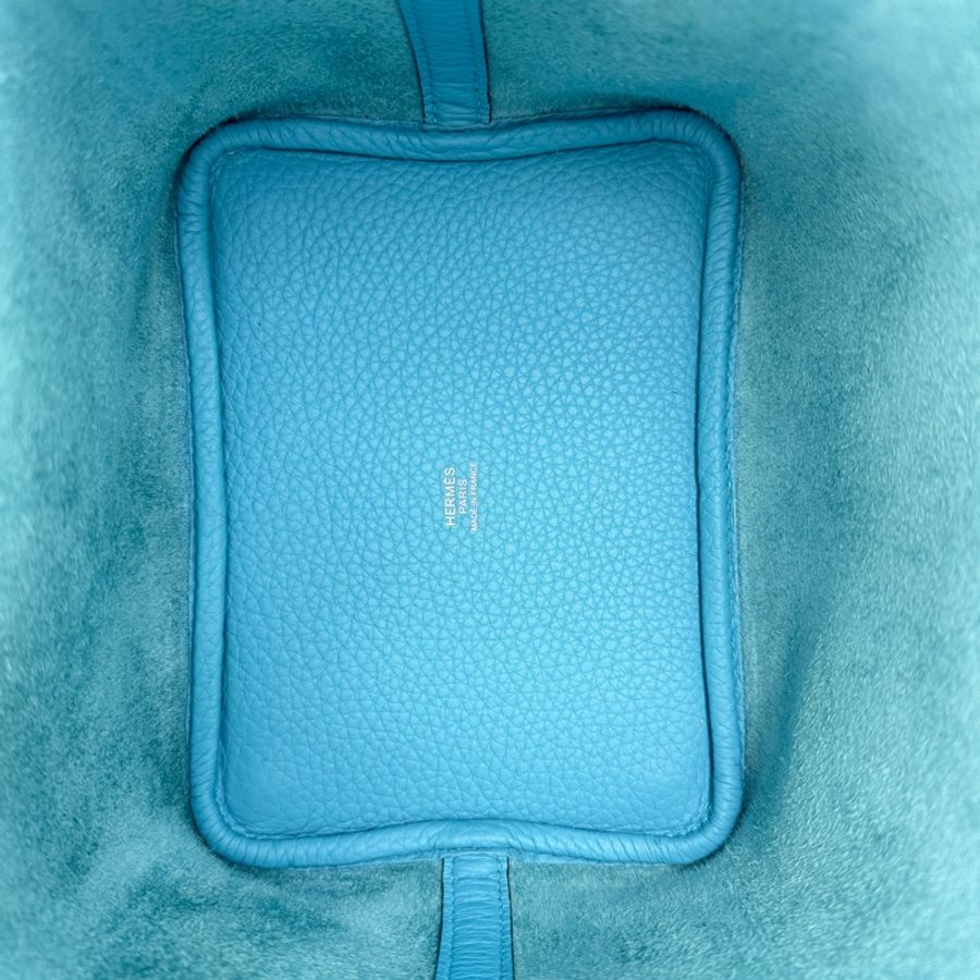 愛馬仕 Hermès Picotin 18 菜籃子 北極藍 銀釦-12