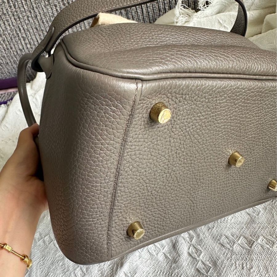 🌈Hermes🧡Lindy 26🧡錫器灰金扣🌟98新🌟TC皮🌟-3