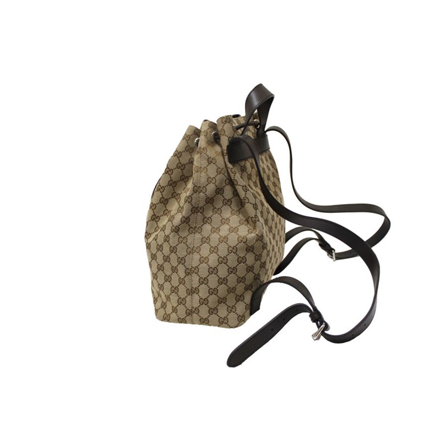 Gucci Beige GG Canvas Drawstring Medium Backpack 449175-4