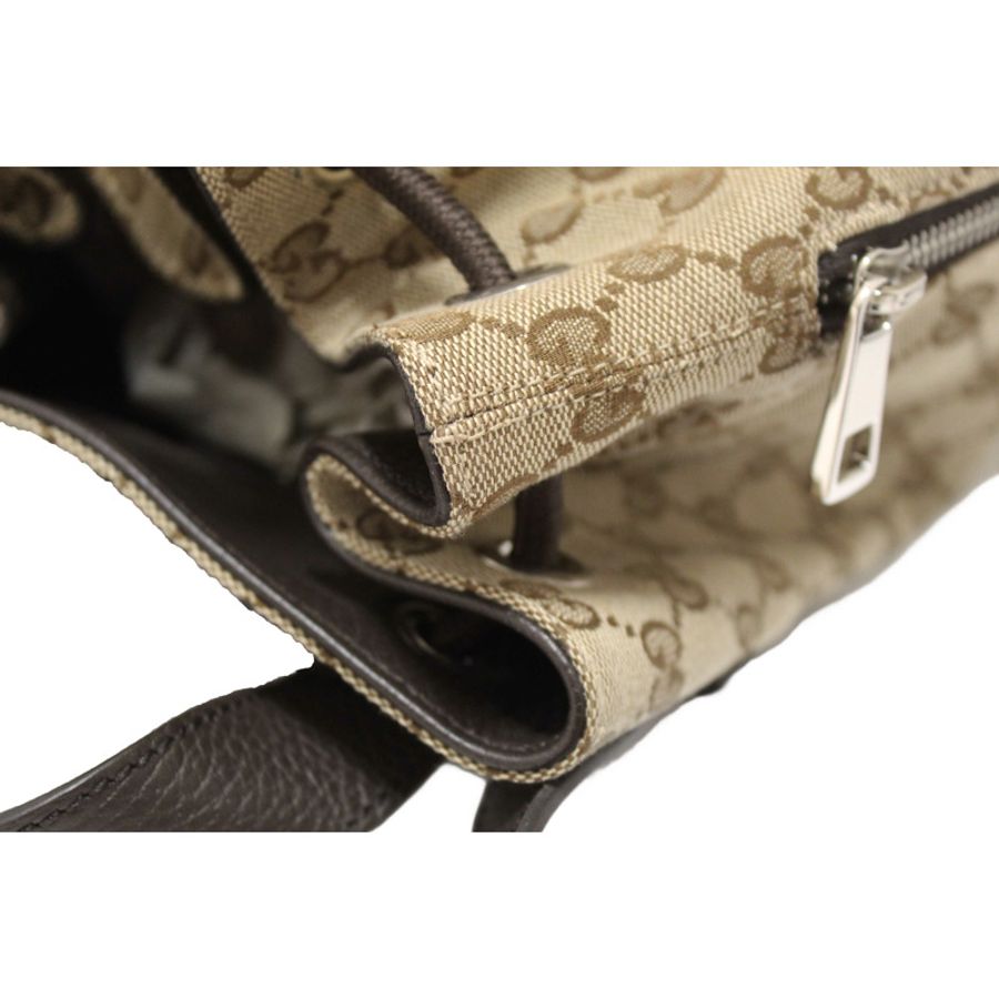 Gucci Beige GG Canvas Drawstring Medium Backpack 449175-8