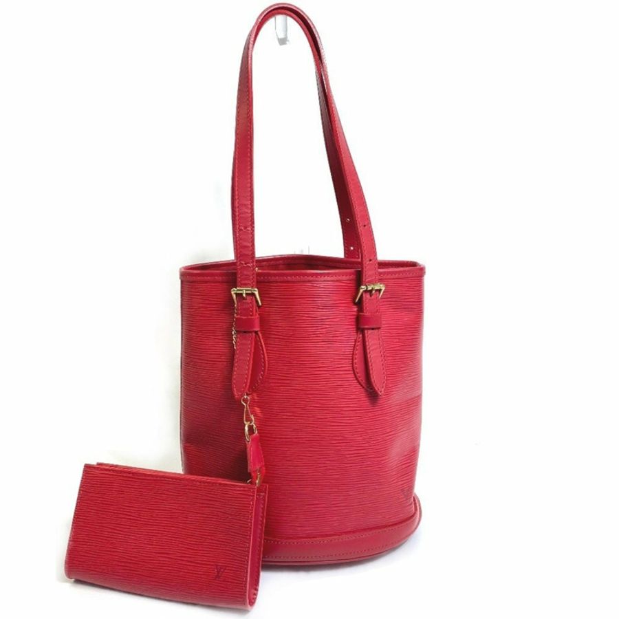 LOUIS VUITTON M5899E Epi Petite Bucket PM 水桶形皮革肩包,女士,胭脂紅-0