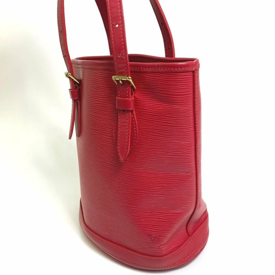 LOUIS VUITTON M5899E Epi Petite Bucket PM 水桶形皮革肩包,女士,胭脂紅-3