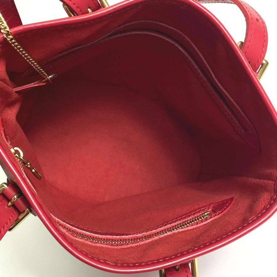 LOUIS VUITTON M5899E Epi Petite Bucket PM 水桶形皮革肩包,女士,胭脂紅-10