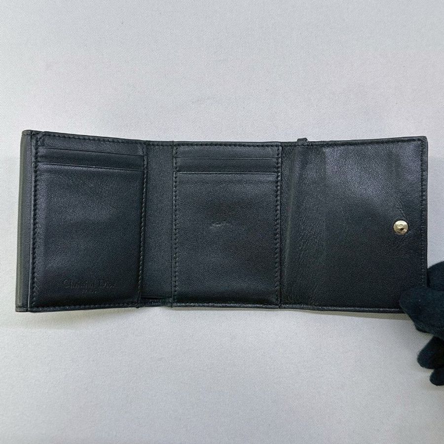DIOR LADY DIOR小羊皮三折短夾-3