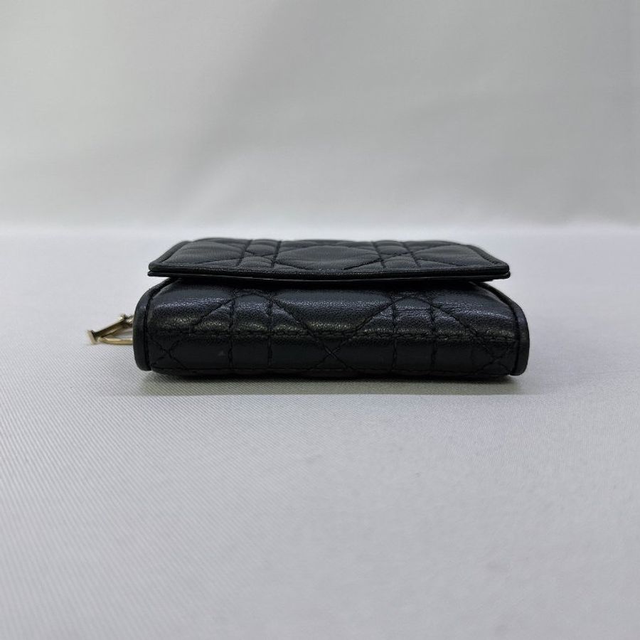 DIOR LADY DIOR小羊皮三折短夾-8