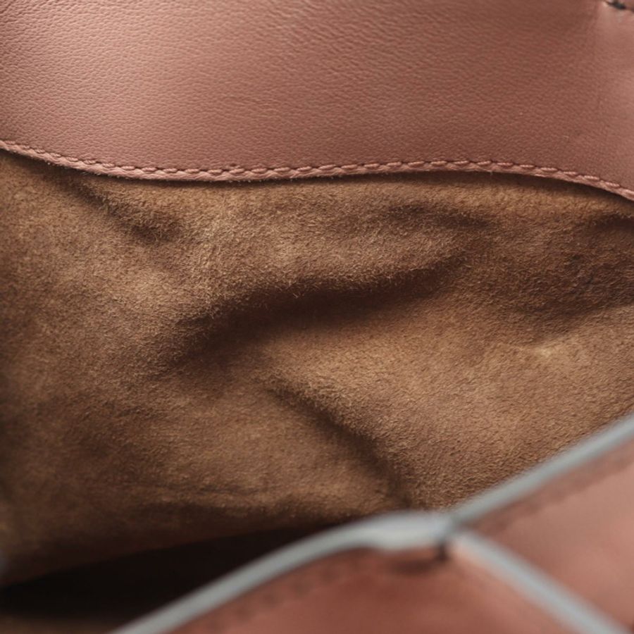 BOTTEGA VENETA 小號 Piazza 兩用肩背包,粉紅色波爾多紅皮革,二手-4