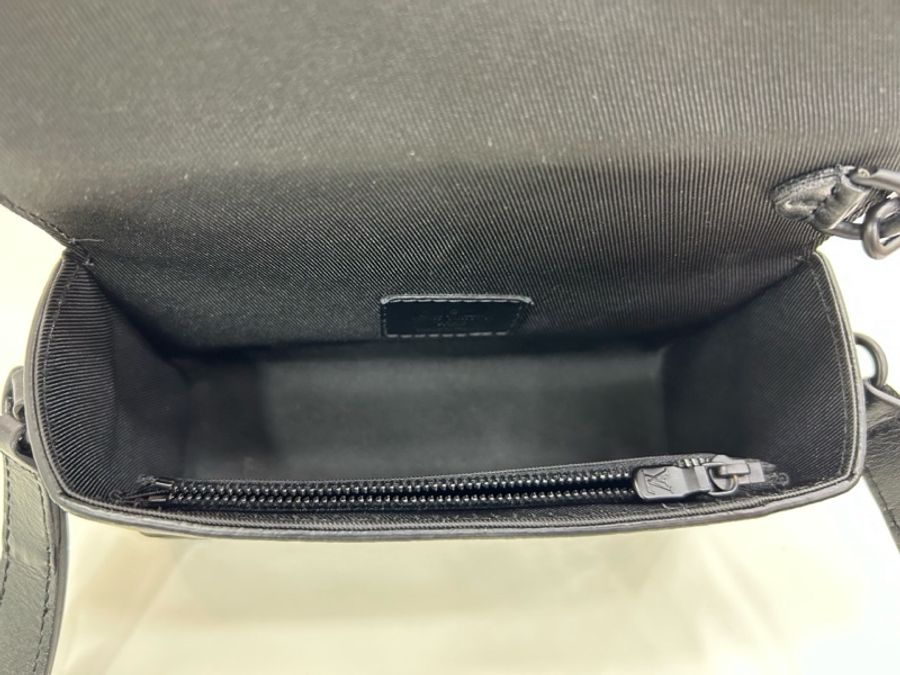 LV/Louis Vuitton Steamer黑武士盒子包 經典老花配黑色鏈條芯片 尺寸18×11×6.5cm,黑色老花印花搭配黑色鏈條設計,復古鎖扣,單肩斜挎-8