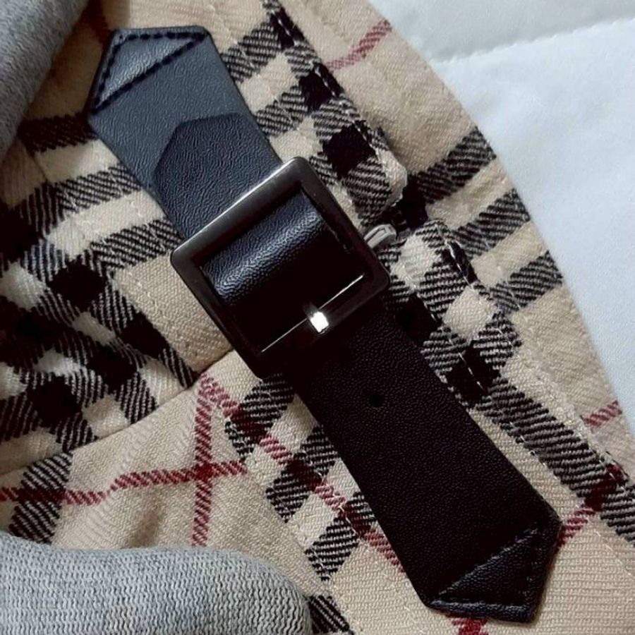 BURBERRY博柏利 LONDON 女經典格紋內裏斜邊及膝裙38號-5