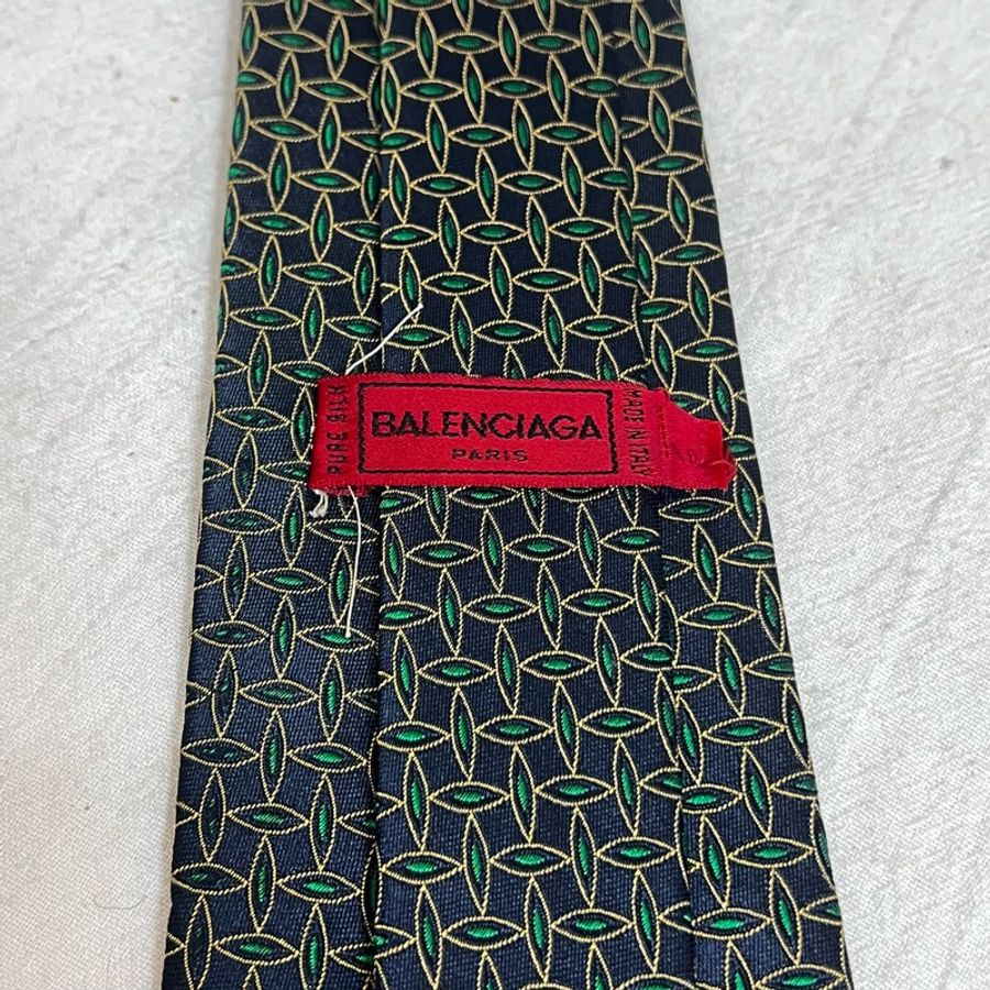 BALENCIAGA 橢圓形花紋領帶 (中古)-1