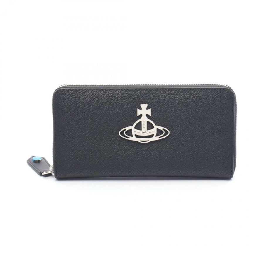 Vivienne Westwood ANNIE 拉鍊錢包 Orb 長版錢包 5105005CUS000RN405 BK-0