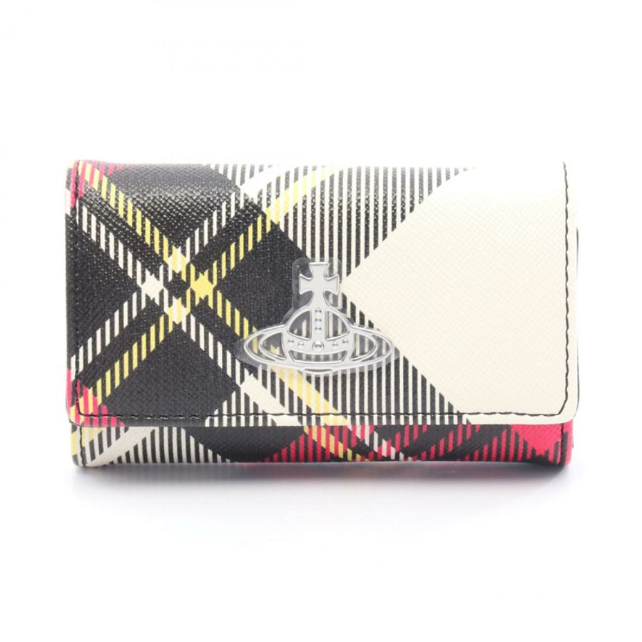 Vivienne Westwood Orb 鑰匙圈 51020001S0012O101 帆布 粉紅 黑色 全新 女士-0