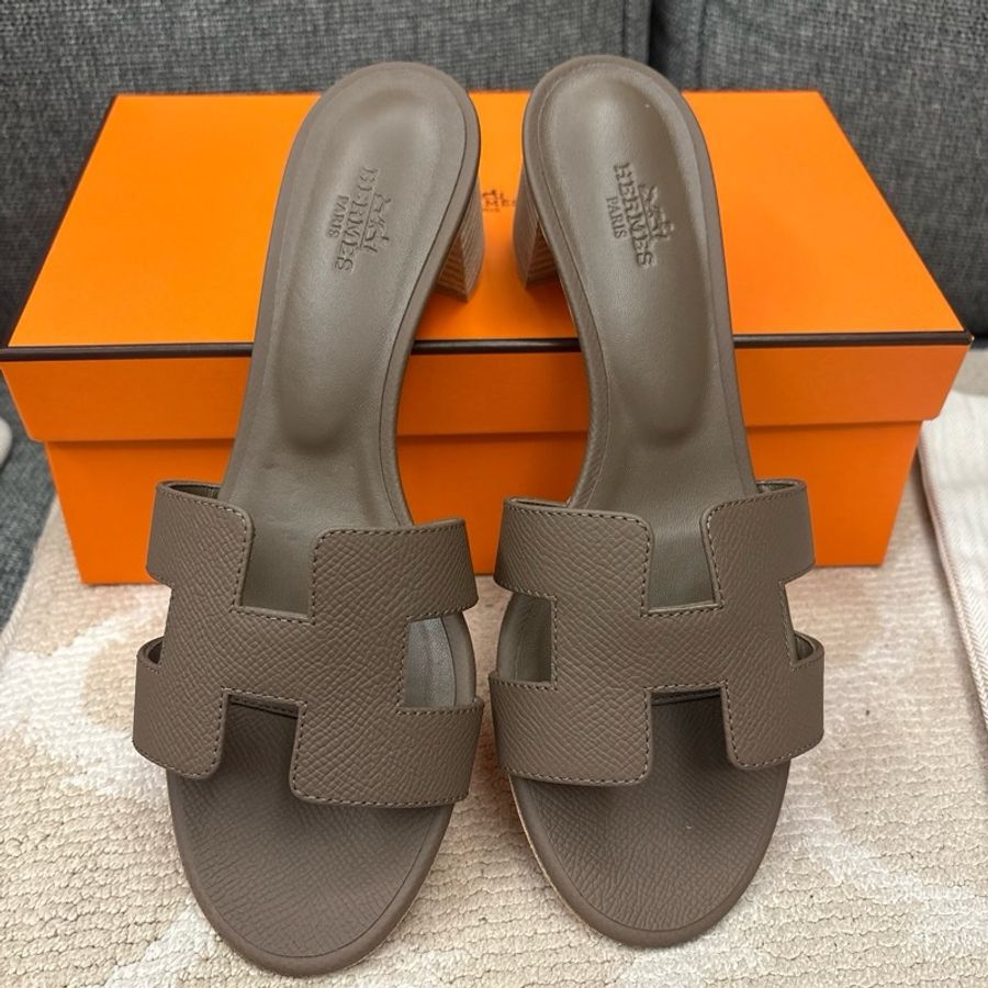 HERMES 涼鞋 美鞋 37號 大象灰-5