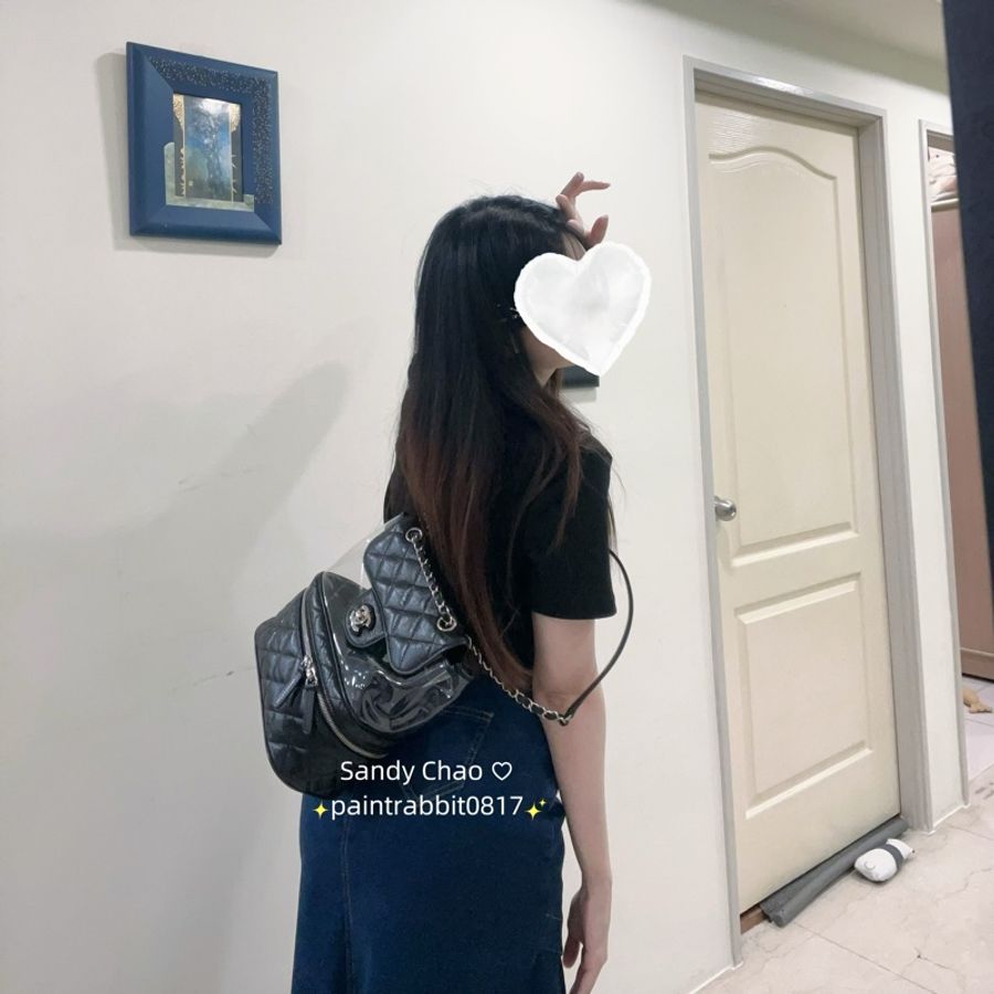ෆ Chanel PVC果凍透明雙肩包 後背包🖤-13