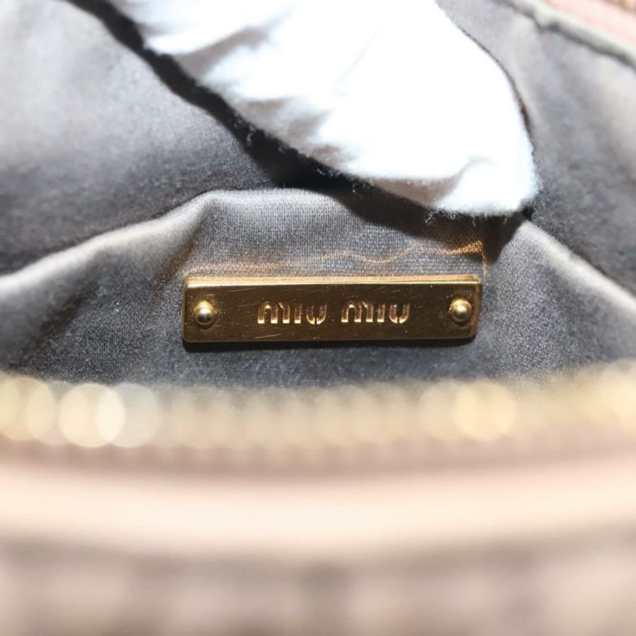 【日本直送】Miu Miu Matelasse 單肩包 皮革 粉紅色 金 正品 133370-18