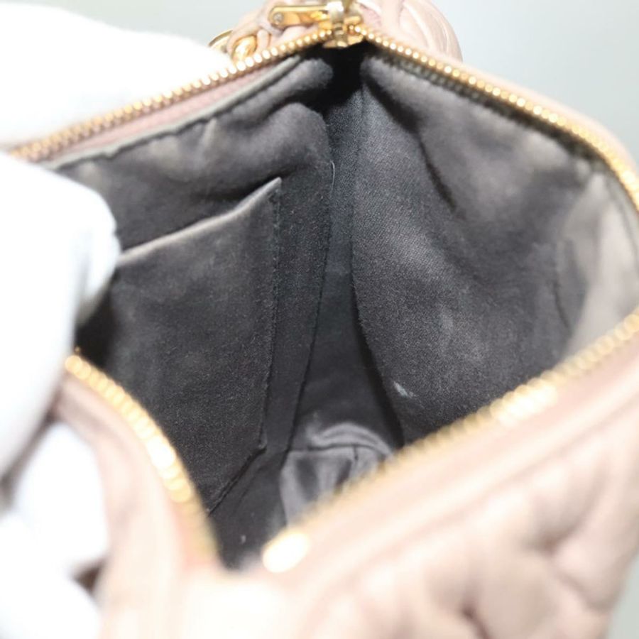 【日本直送】Miu Miu Matelasse 單肩包 皮革 粉紅色 金 正品 133370-19