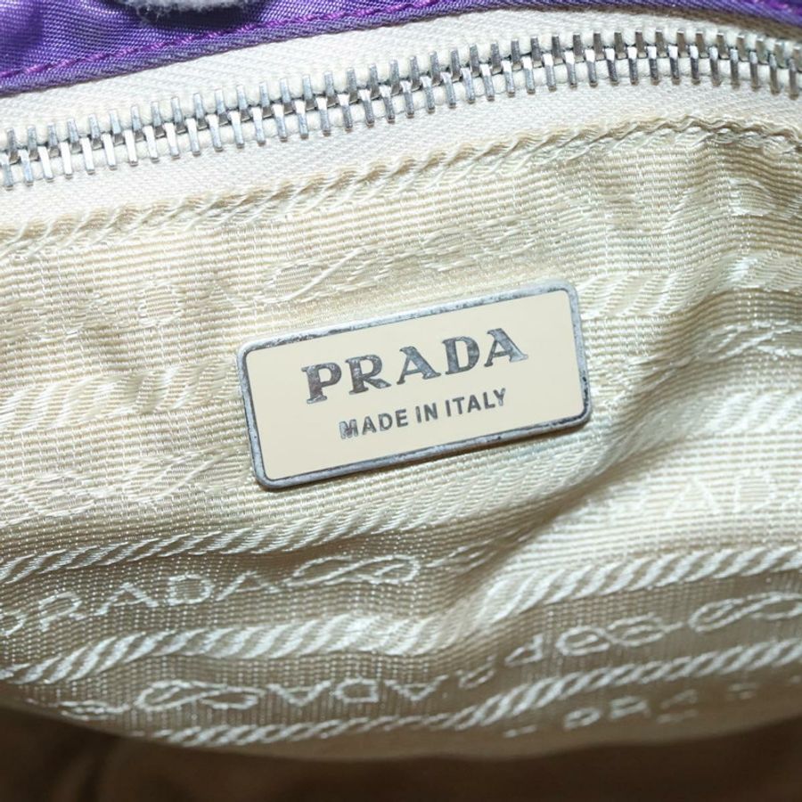 【日本直送】PRADA 尼龍紫色銀色手提包 正品 BA4659-17