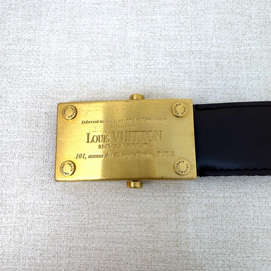 【赫蒂國際精品】 Louis Vuitton 路易威登 咖啡色 金頭 皮帶 腰帶 vintage-1