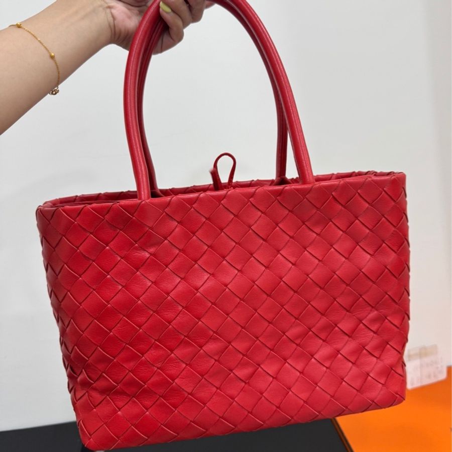 Bottega Veneta BV Medium Campana 紅色 托特包 購物包 肩背包 手提包 側背包-0