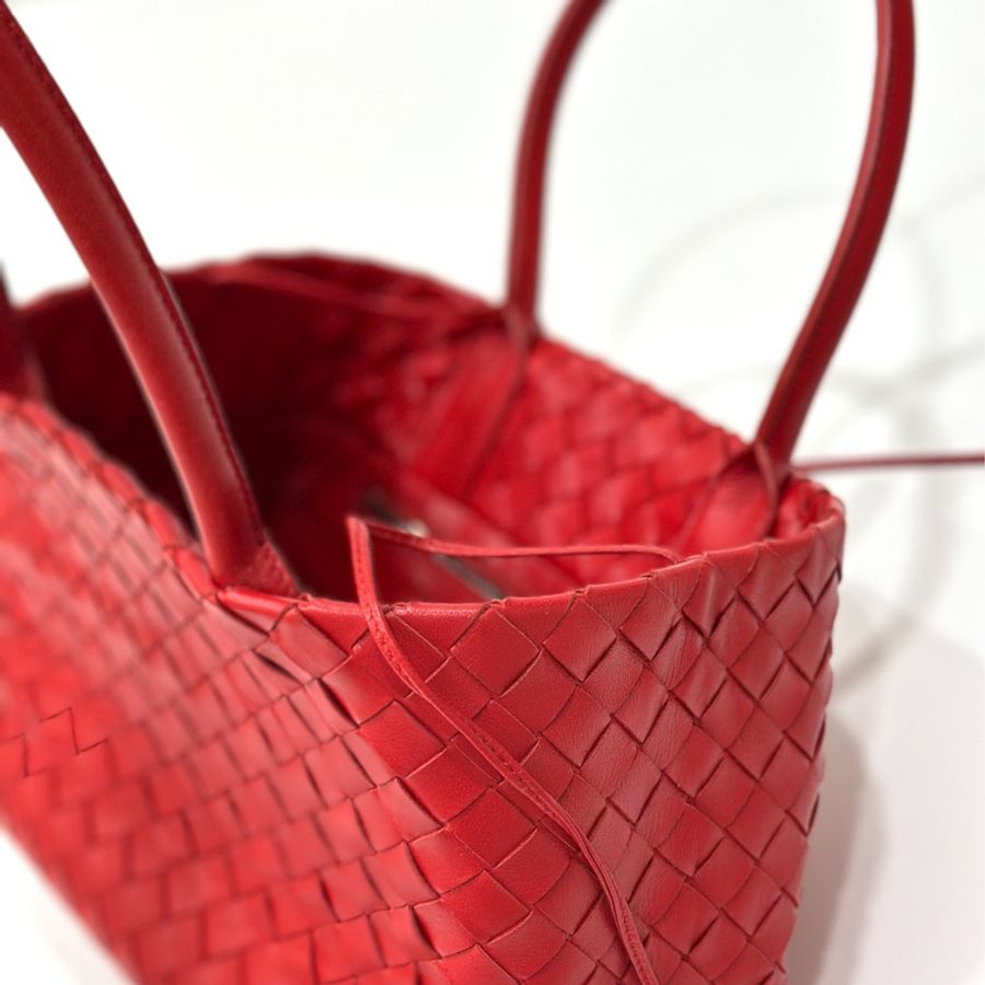 Bottega Veneta BV Medium Campana 紅色 托特包 購物包 肩背包 手提包 側背包-16