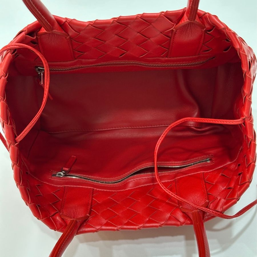Bottega Veneta BV Medium Campana 紅色 托特包 購物包 肩背包 手提包 側背包-25