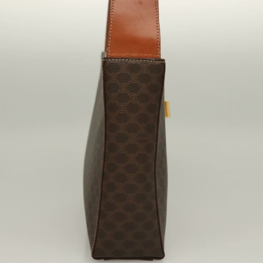 【日本直送】CELINE Macadam帆布肩背包 PVC皮革 棕色 金色 正品 136203-3