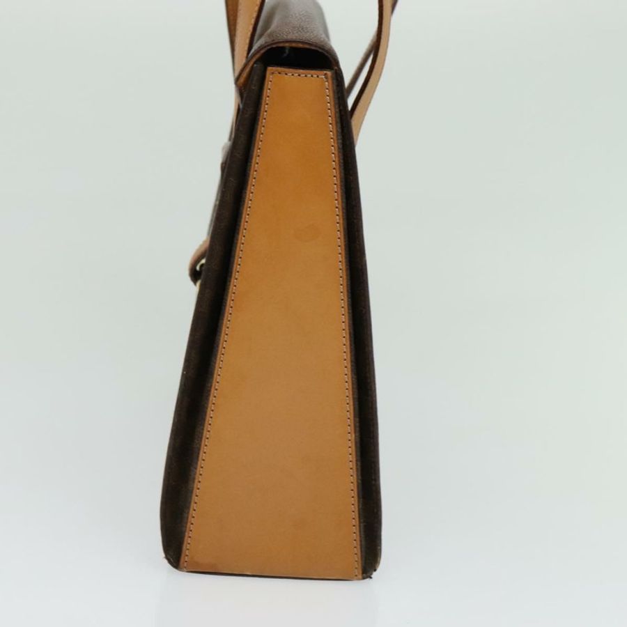【日本直送】CELINE Macadam帆布手提包 PVC皮革 棕色 金色 正品 137435-3