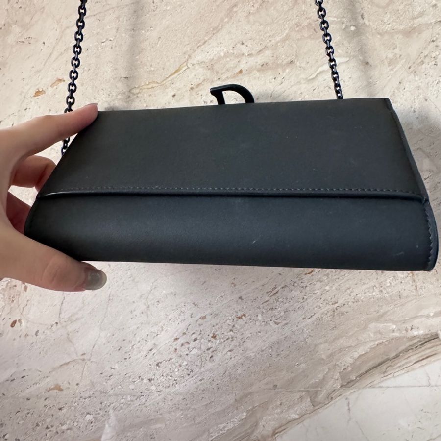 Dior 馬鞍包WOC 啞光黑 附內層袋-8