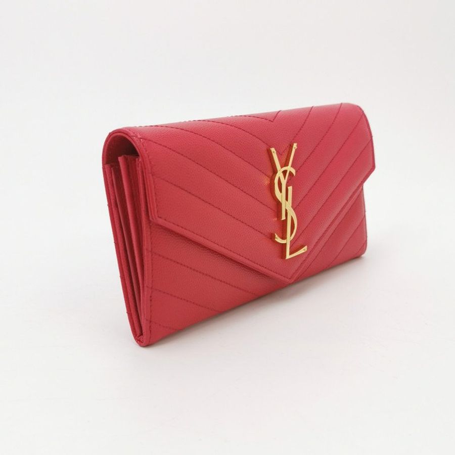 Saint Laurent Cassandre 大號 牛皮 純色 YSL標誌 手拿包-2