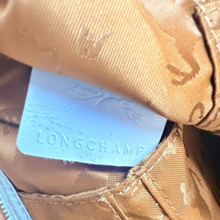 ✔️Longchamp Le Pliage Cuir 小羊皮摺疊包／小號水餃包／薄霧藍-24
