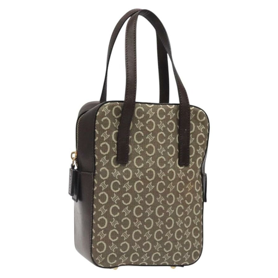 【日本直送】CELINE C Macadam 帆布手袋 棕色金色 正品 122971-0