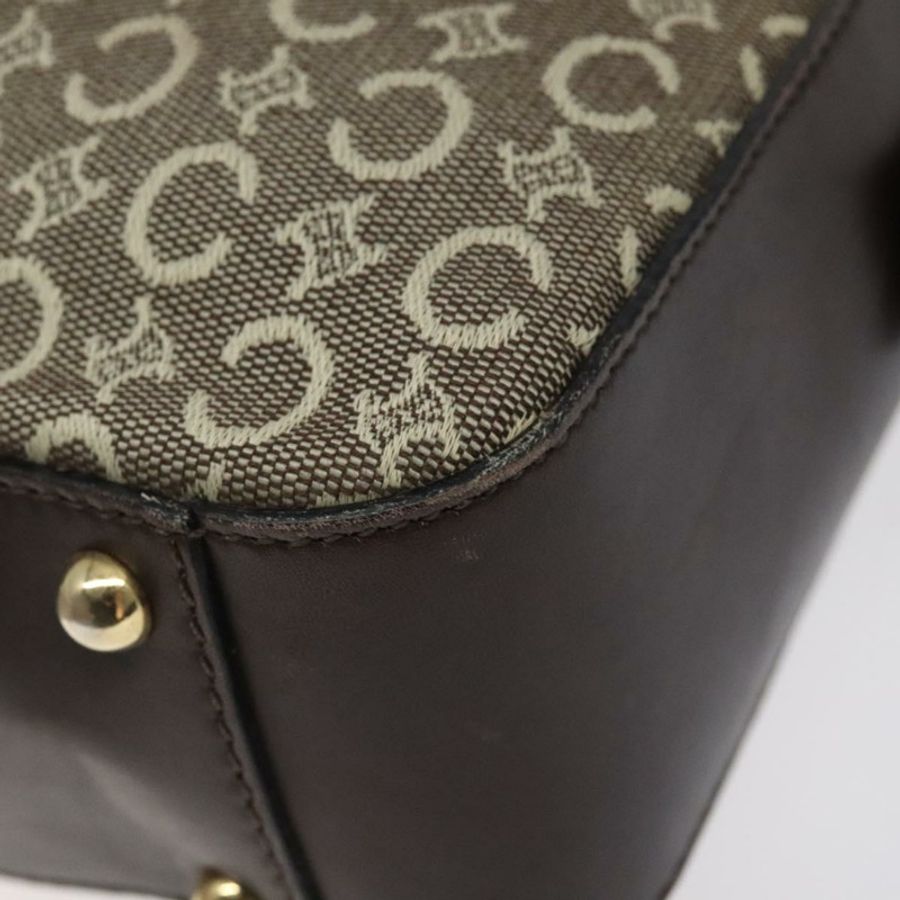 【日本直送】CELINE C Macadam 帆布手袋 棕色金色 正品 122971-10