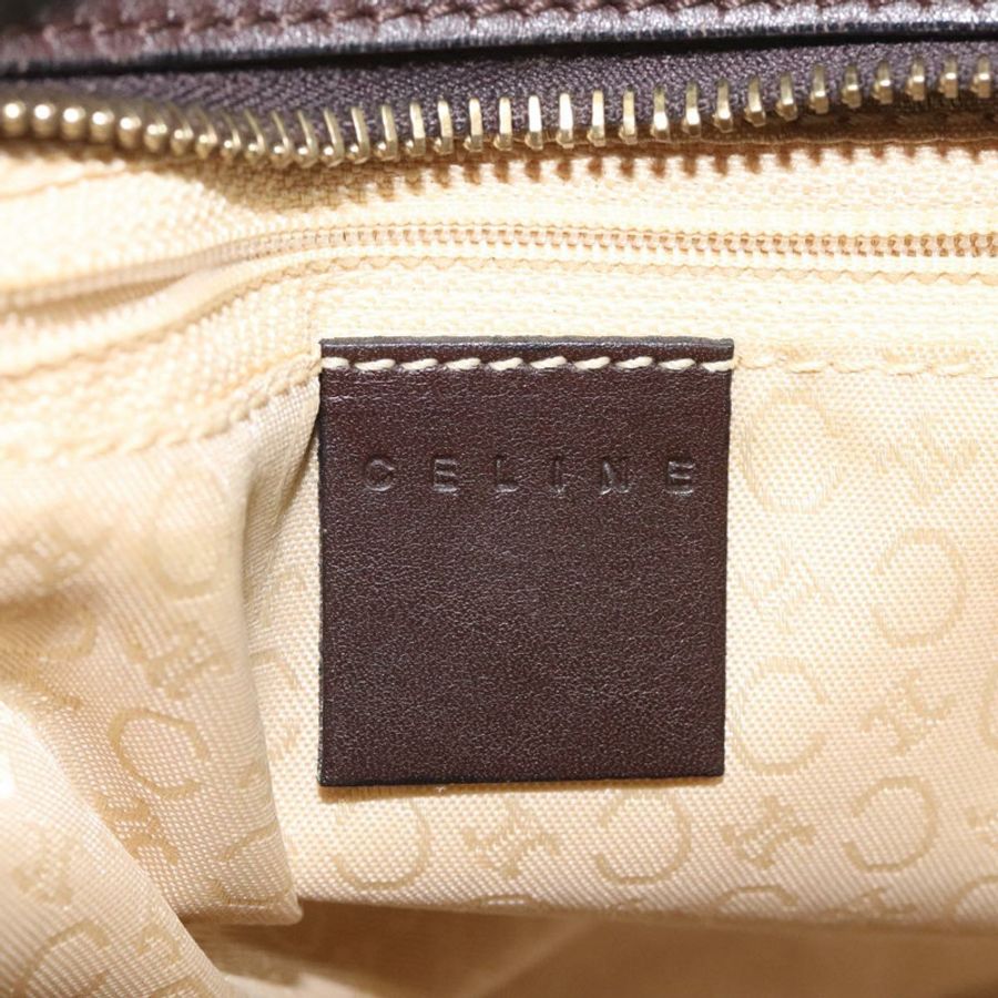 【日本直送】CELINE C Macadam 帆布手袋 棕色金色 正品 122971-13