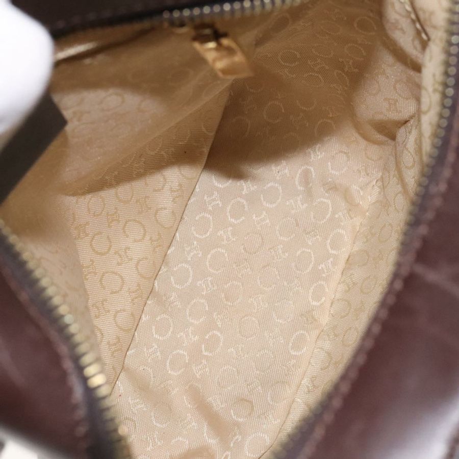 【日本直送】CELINE C Macadam 帆布手袋 棕色金色 正品 122971-14