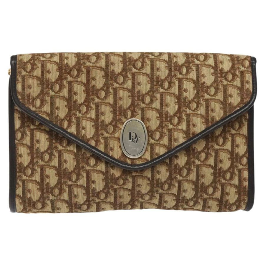 【日本直送】Christian Dior Trotter帆布鏈條單肩包 棕色金色 正品 126266-12