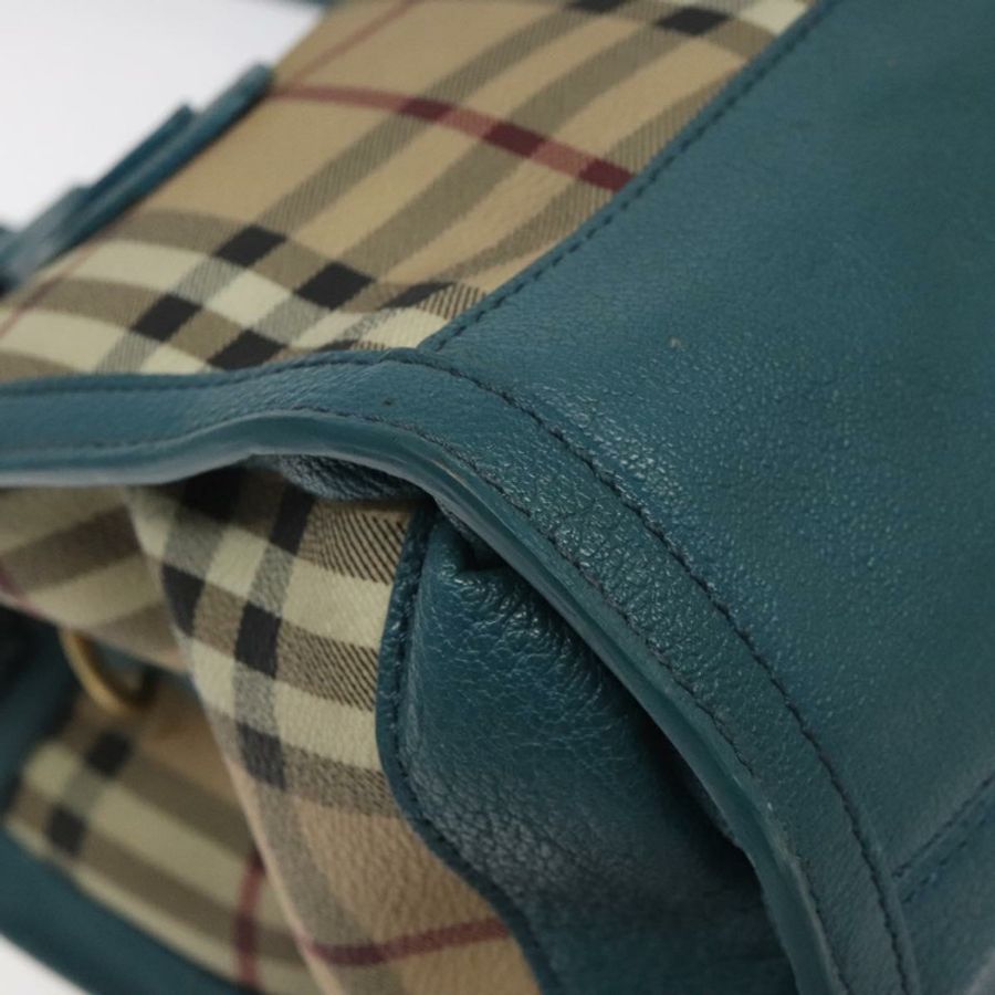 【日本直送】BURBERRY Nova 格紋手提包 PVC 米色 正品 127155-14