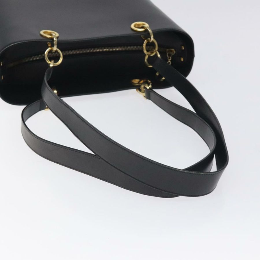 【日本直送】Salvatore Ferragamo 手提包 皮革 黑色 金色 正品 125712-6