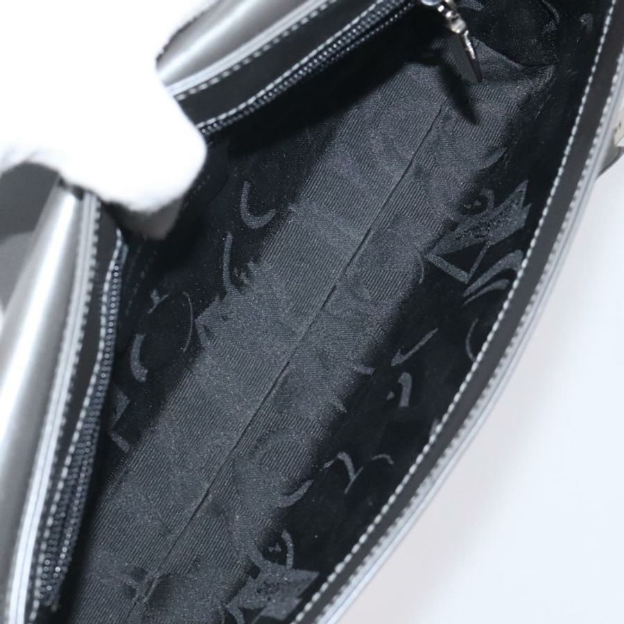 【日本直送】Salvatore Ferragamo 單肩包 漆皮 銀色 Auth 128102-10