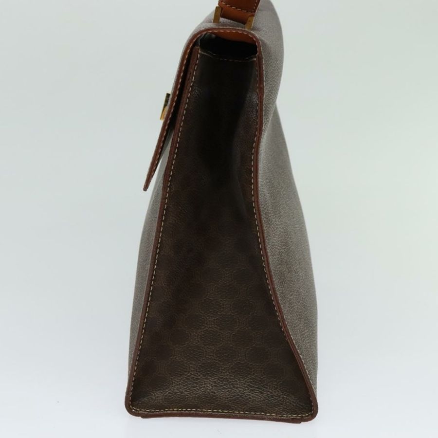 【日本直送】CELINE Macadam帆布手提包 PVC皮革 棕色 金色 正品 128609-3