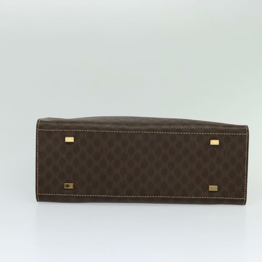 【日本直送】CELINE Macadam帆布手提包 PVC皮革 棕色 金色 正品 128609-4