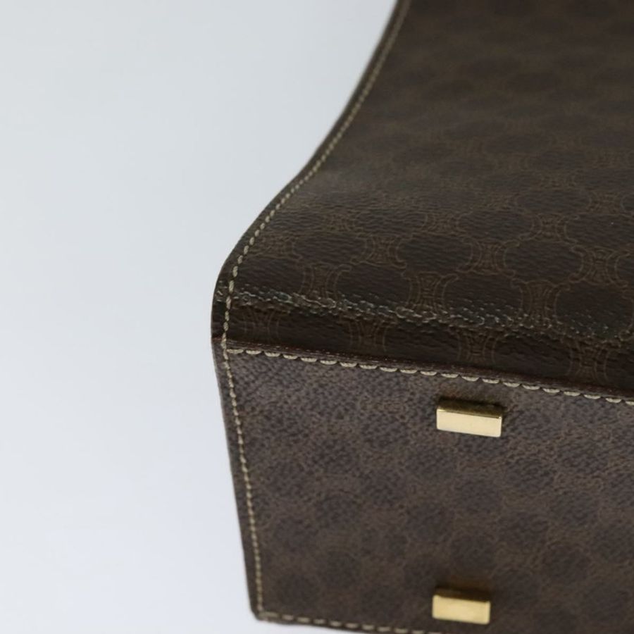【日本直送】CELINE Macadam帆布手提包 PVC皮革 棕色 金色 正品 128609-15