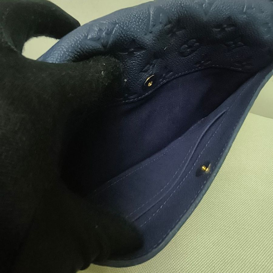 🌺暑期降價🌺快閃甜價只到7/19‼️㊣✨Louis Vuitton✨路易威登 LV 藍紫 壓紋 老花 壓釦 信封包 郵差包 肩背包/二手精品/二手包/保證正品🌳二手樹屋🌳-26
